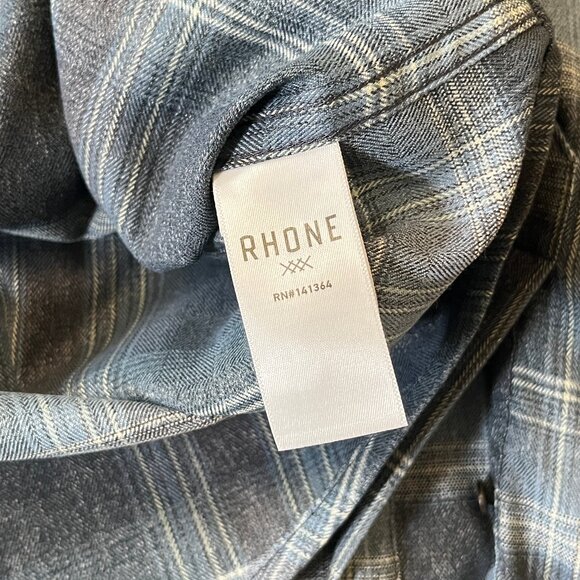 Rhone Plaid Long Sleeve Button Up Shirt - Men's Size M - Picture 6 of 11